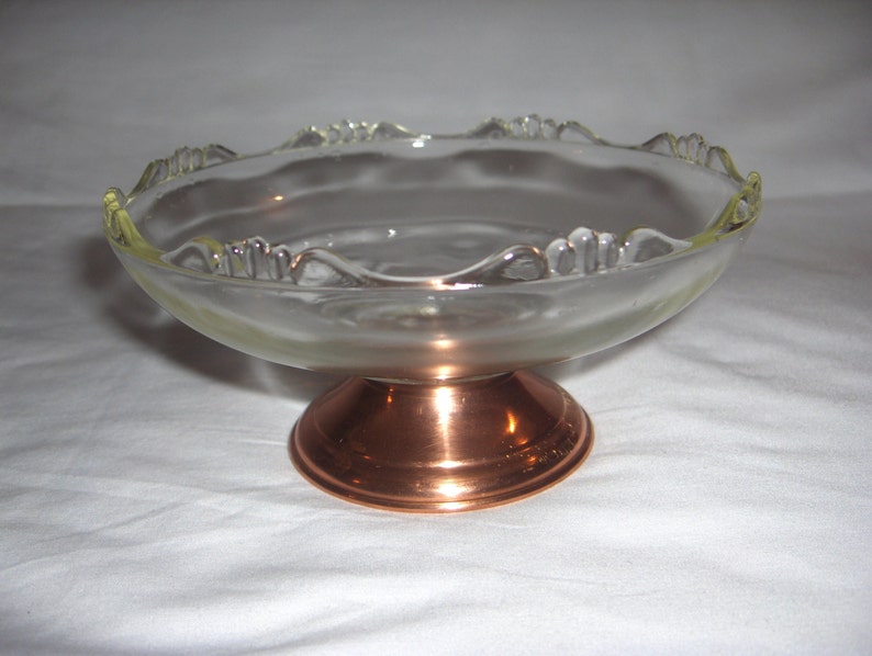 Candy Dish PRINCESS HOUSE Copper Bottom Vintage