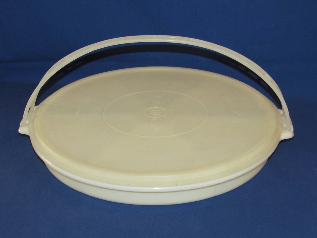 TUPPERWARE PARTY SUSAN With Strap and Lid 1970s Sectioned Tray Etsy