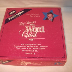 WORD QUEST GAME Tony Randalls Exciting Word Game 1984 Marino Games Vintage
