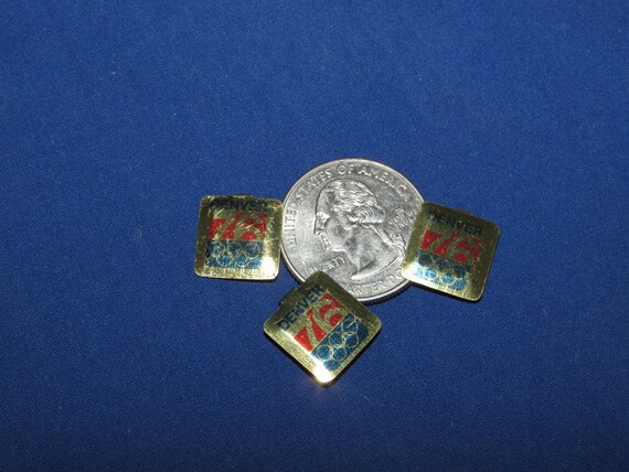 DENVER 76 BUTTONS Set of 3 Tiny Tab Back Free Shi… - image 3