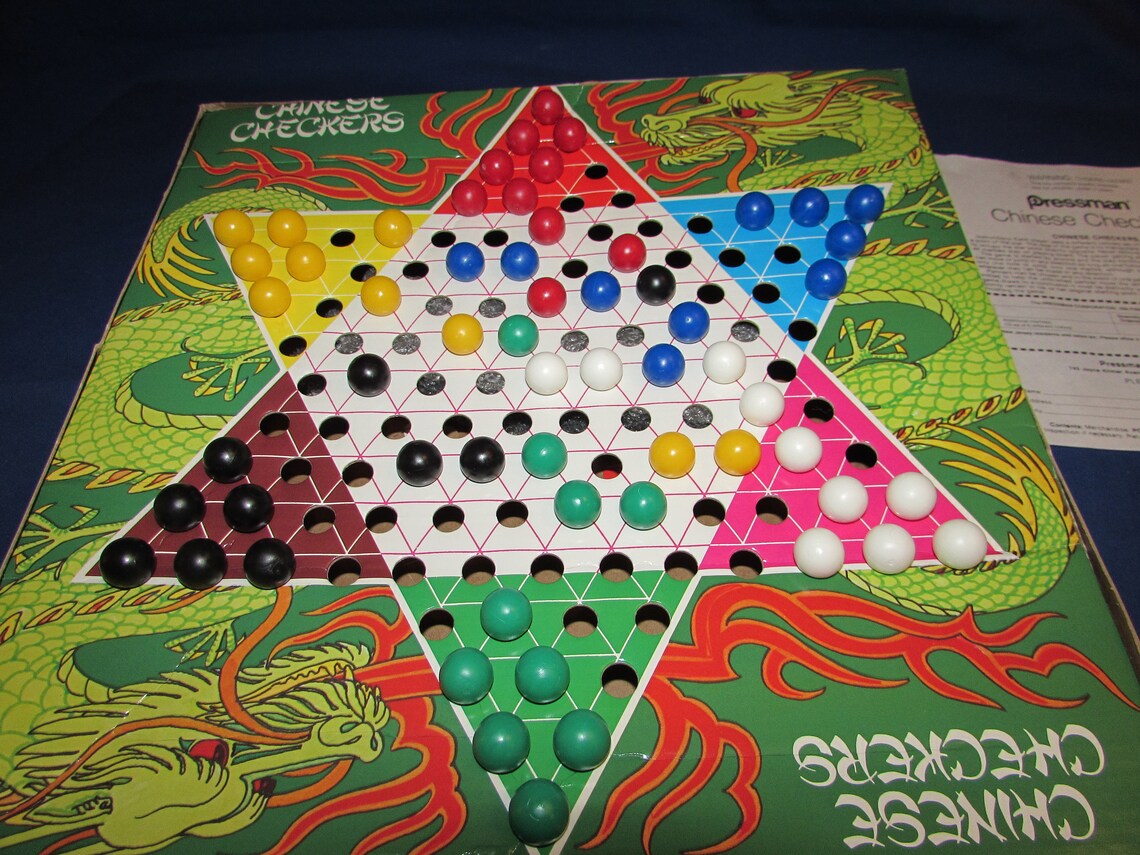 CHINESE CHECKERS 1992 PRESSMAN Classic Game Vintage | Etsy