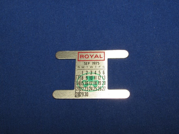 ROYAL SHAMROCK Watch Calendar September 1975 Petroliana Free Shipping - Etsy