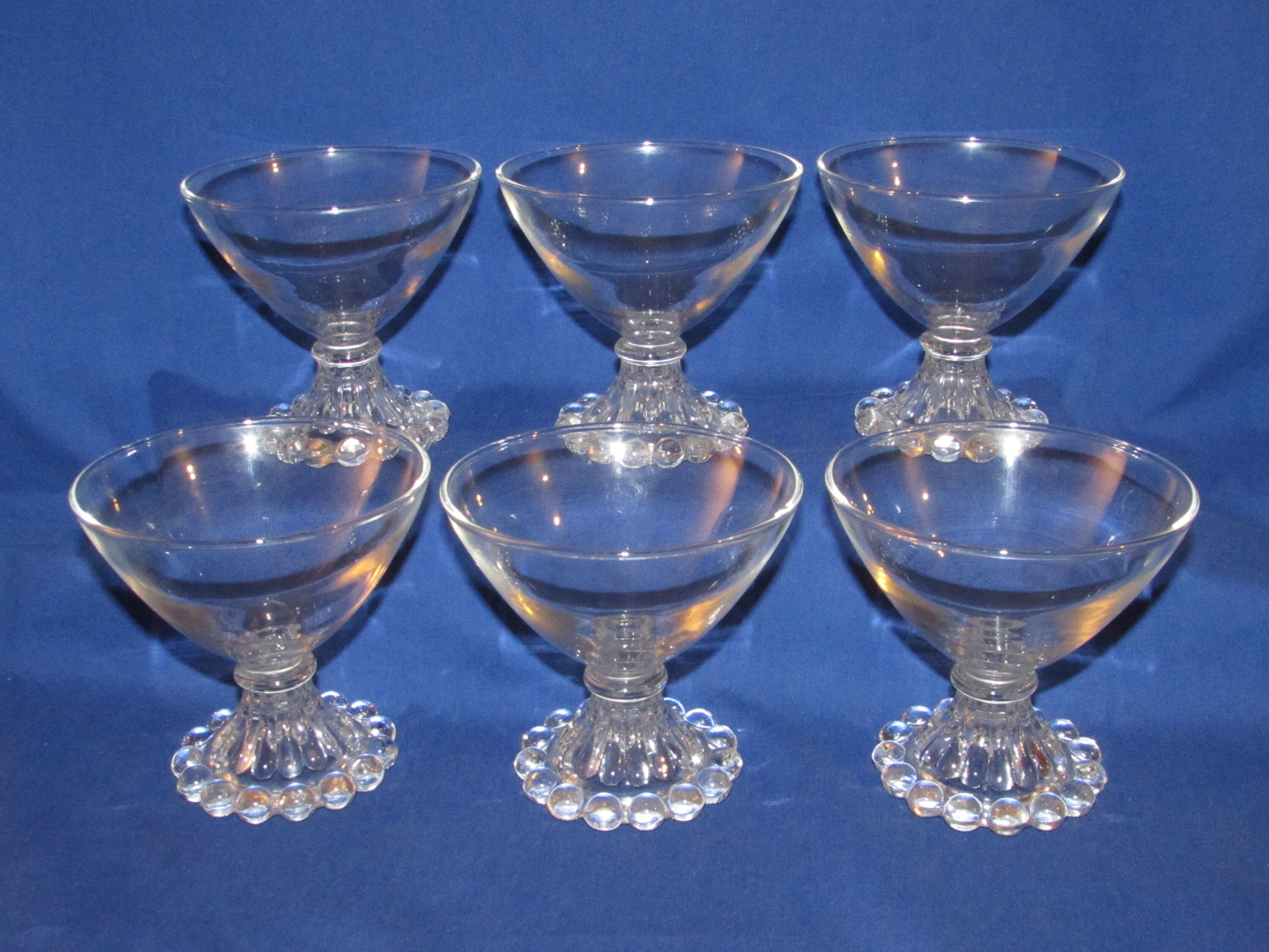 CANDLEWICK DESSERT CUPS Set of 6 Vintage Glassware Vintage - Etsy