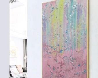 Original Abstract Acrylic Painting on Canvas: Colorful Modern Art (150cm x 100cm)