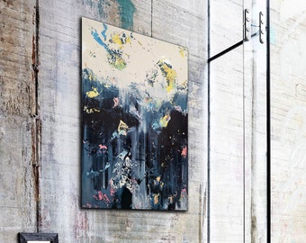 Large Abstract Acrylic Painting on Canvas (150x100cm)
