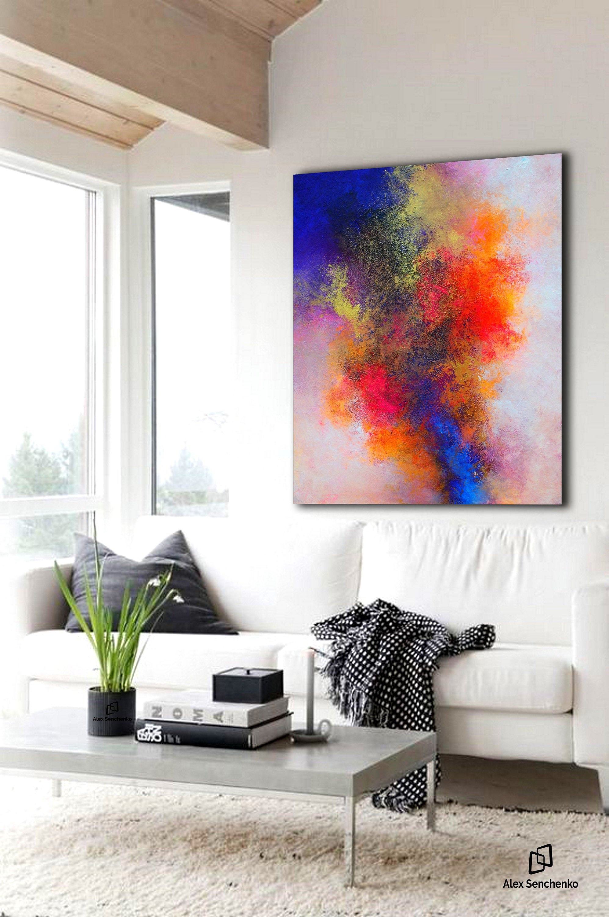 Large Wall Art Original Abstract Painting for Decor Contemporary Wall