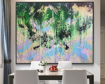 Large Abstract Impasto Acrylic Painting on Canvas: 200x150cm Home Decor Art