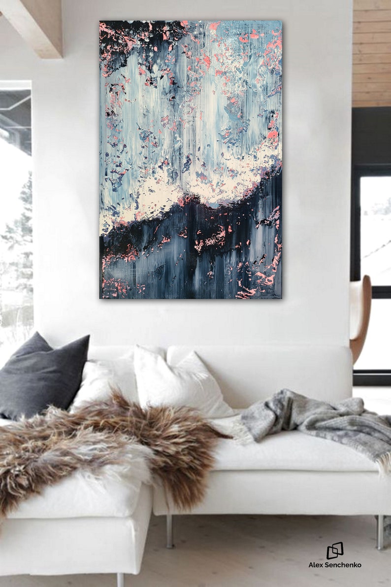 Large abstract painting . Contemporary ART. Modern painting, original art, wall art, Painting on Canvas, texture art painting, abstract art image 3