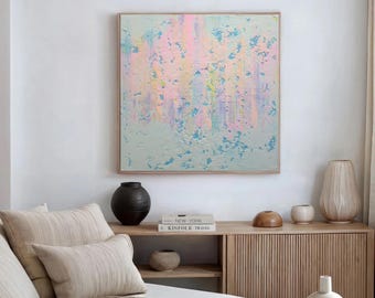 Textured Abstract Painting: Acrylic on Canvas, 100x100cm