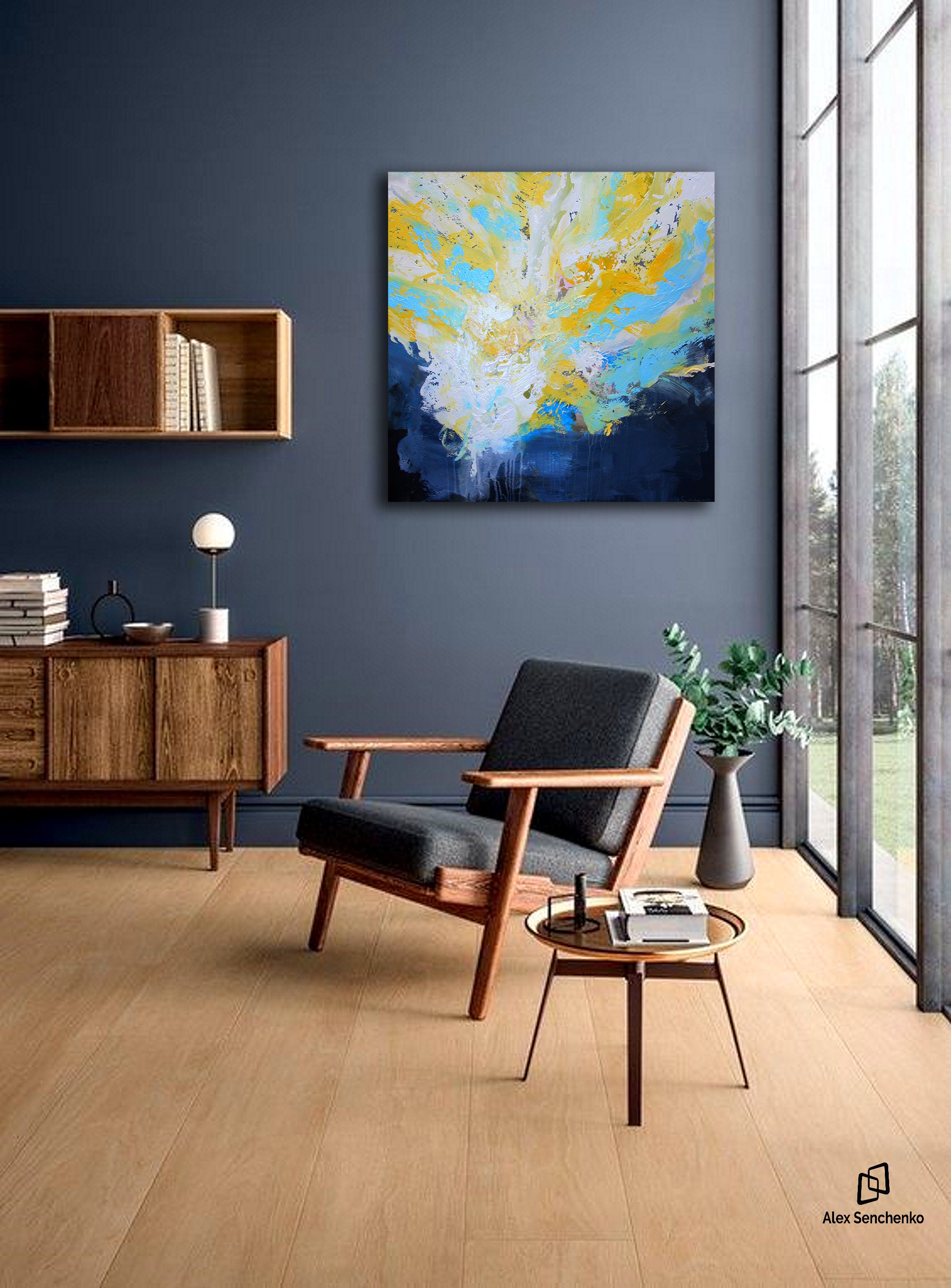 Large original abstract painting, Contemporary Art, Handpainted Large