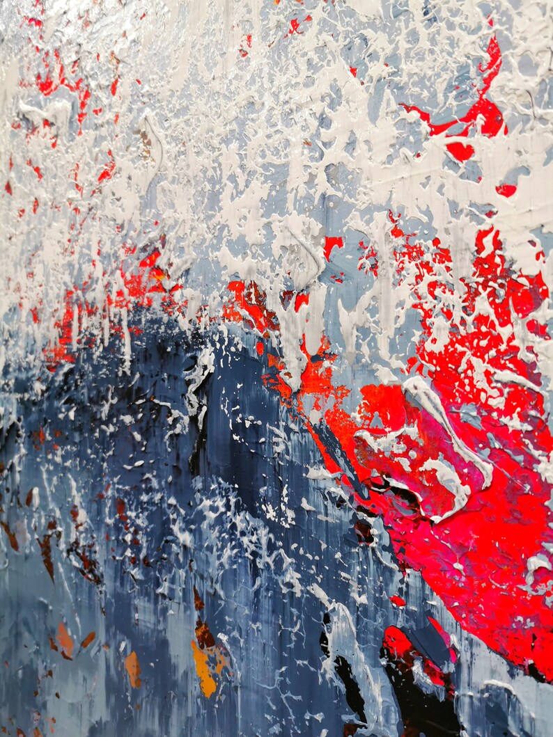 Abstract Wall Art Gray Original Abstract Painting Etsy UK