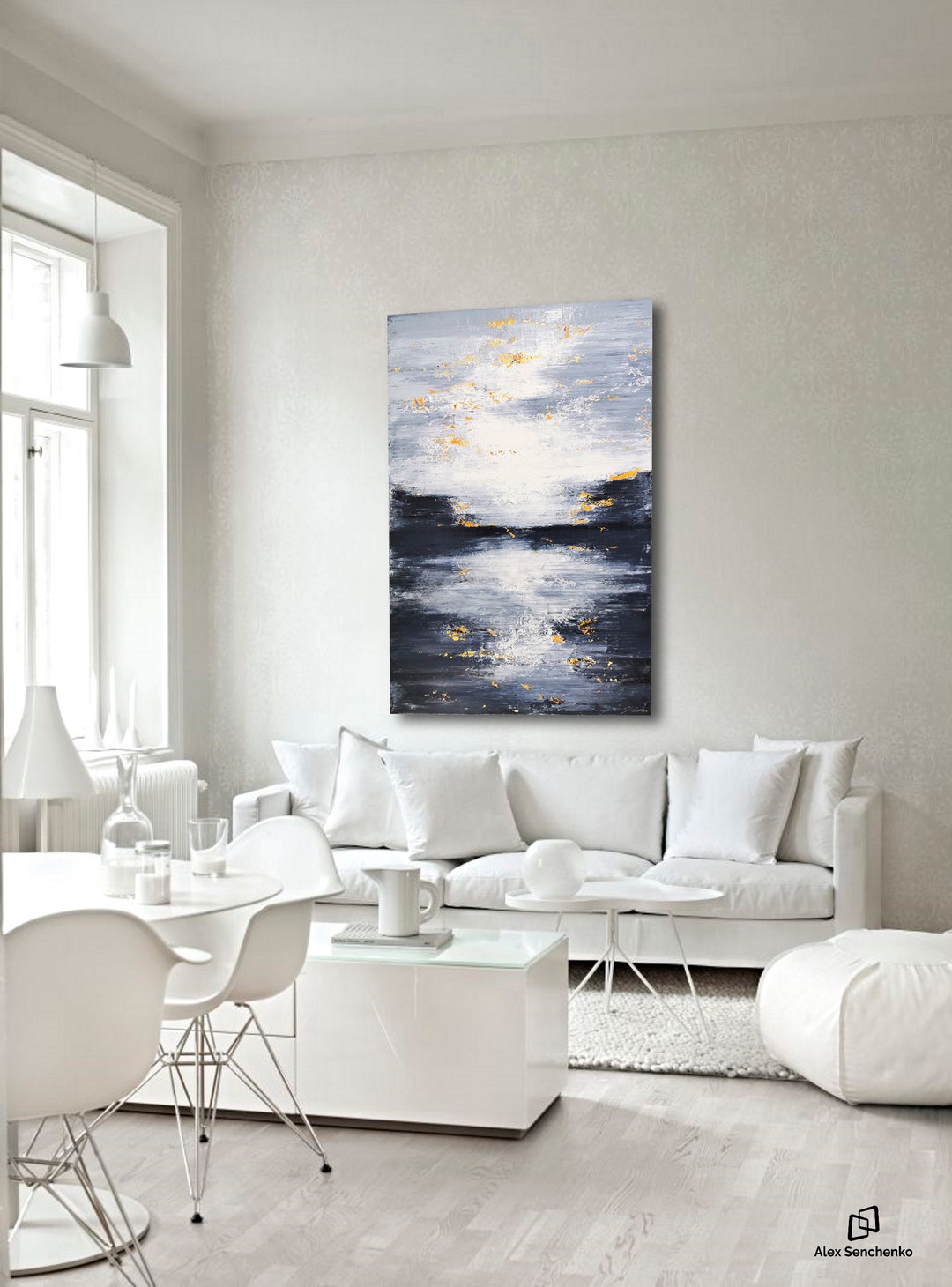 Large Textured Abstract Painting: Modern Acrylic Wall Art, 150x100cm - Etsy