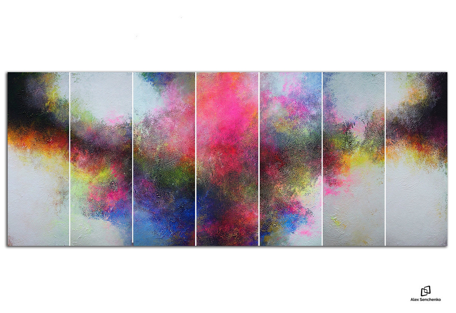 210x80cm. / Contemporary panoramic painting on canvas . | Etsy