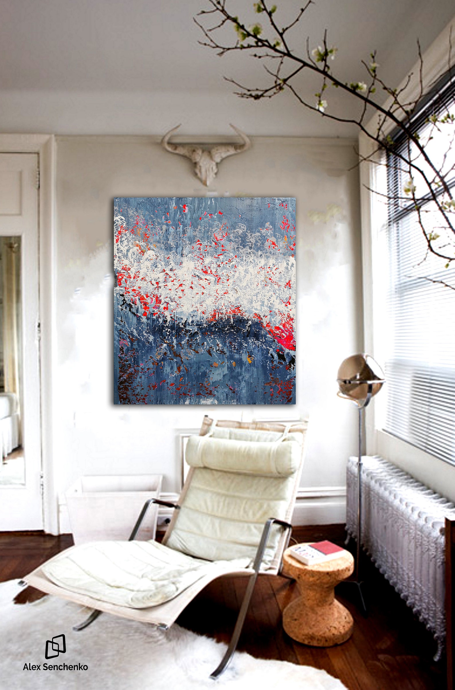 Abstract Wall Art Gray Original Abstract Painting Etsy UK