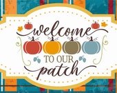 Fall Wreath Sign, Welcome to our Patch Wreath Sign, Personalize it by Pam, Wreath Signs, Door Decor