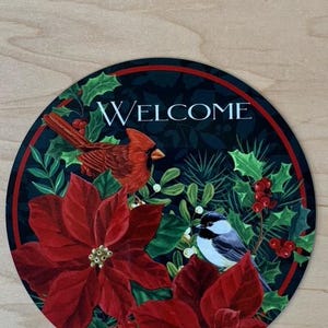 Welcome Winter Wreath Sign, Cardinal Wreath Sign,  Personalize it by Pam, Signs for wreaths, Door Decor