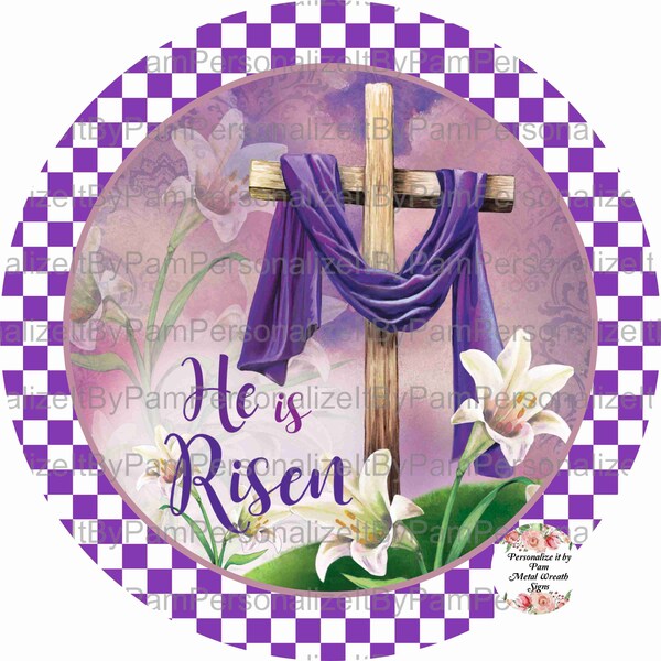 He is Risen Wreath Etsy