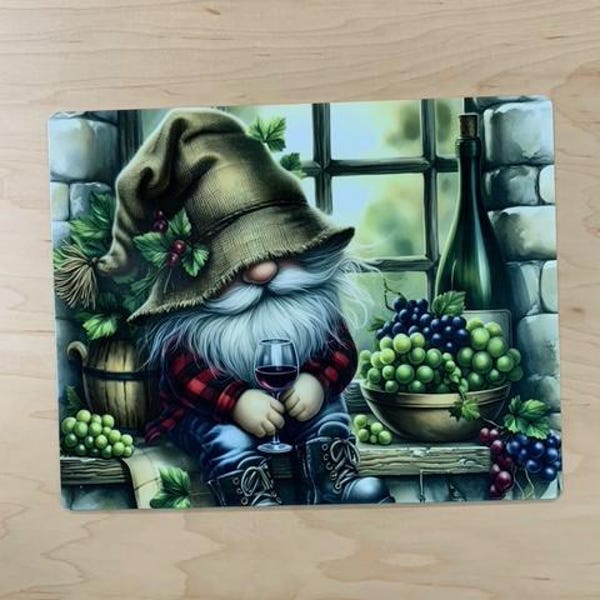 Letrero de corona de gnomo de vino, letrero de corona floral, letrero de corona de metal UV, PersonalizeitbyPam, letreros de corona, 2406233