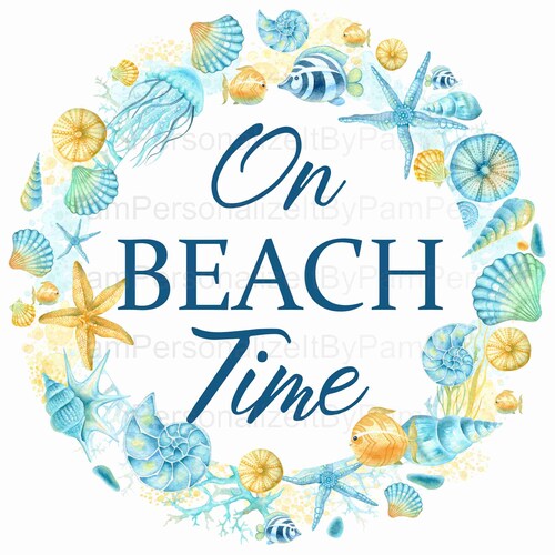 Beach Wreath Sign Summer Wreath Sign Personalize It by Pam Etsy