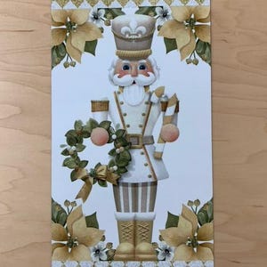 6&quot; x 12&quot; Gold Nutcracker Wreath Sign, Nutcracker Wreath, Nutcracker Sign, Personalize it by Pam, Wreath Signs, Signs for Wreaths