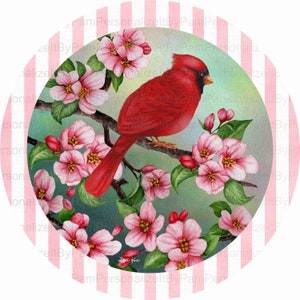 Round Cardinal Wreath Sign, Wreath Signs, Personalize it by Pam, Signs for Wreaths, Door Decor