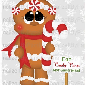 Candy Cane Wreath Sign, Gingerbread Wreath Sign, Signs for Wreaths, Personalize it by Pam, Door Decor