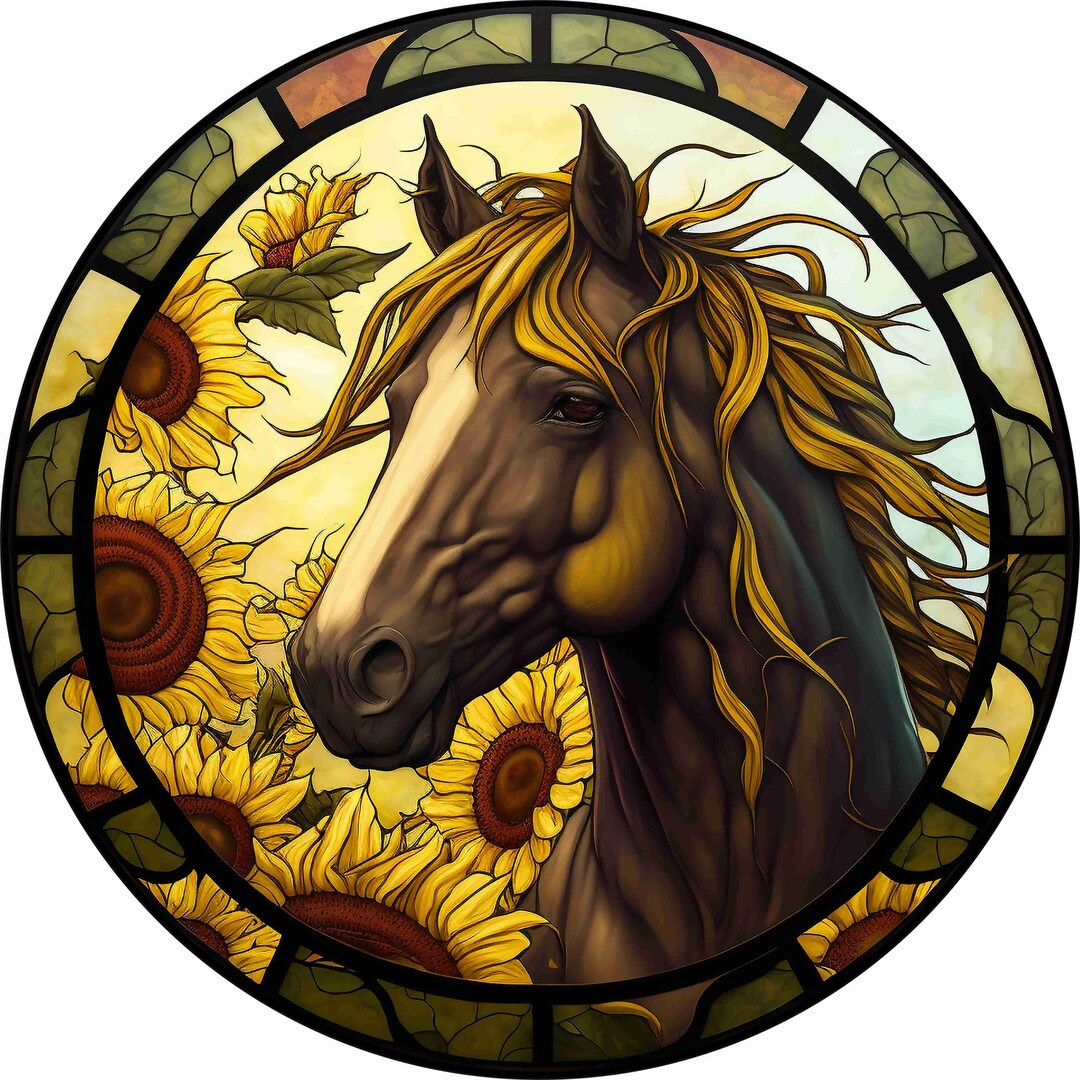 Native American Horse Metal Tin Sign - Colorful Southwestern Indian Horse Wreath Decor, 12x12 Inch, Rustproof - View #6