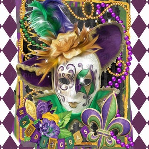 8" x 10" Mardi Gras Wreath Sign, Wreath Signs, Mardi Gras Sign, Personalize it by Pam, Signs for Wreaths