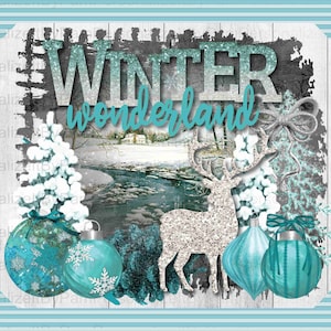 Winter Wonderland Wreath Sign, Winter Wreath Sign, Personalize it by Pam, Signs for Wreaths, Door Decor