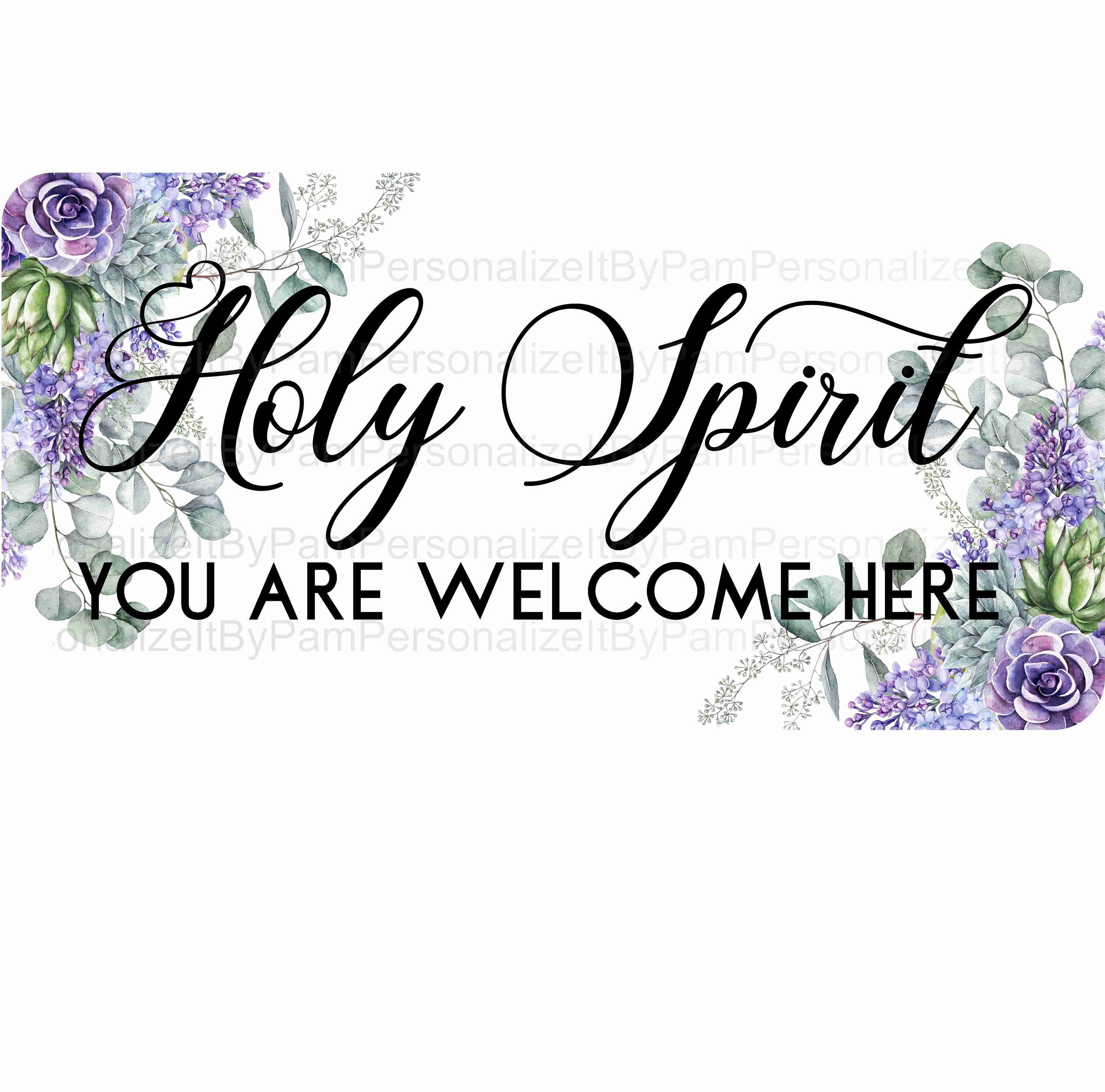 Spiritual Wreath Sign, Holy Spirit Wreath Sign, Personalize It by Pam