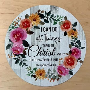 Spiritual Wreath Sign, Scripture Wreath Sign, Signs for Wreaths, Personalize it by Pam, Wreath Signs
