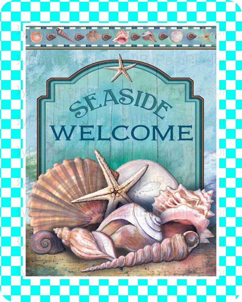 Beach Wreath Sign Summer Wreath Sign Personalize It by Pam Etsy