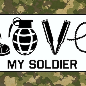 Love My Soldier Wreath Sign