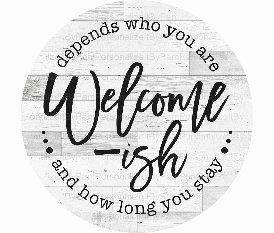 Round Wreath Sign, UV Protected Metal Wreath Sign