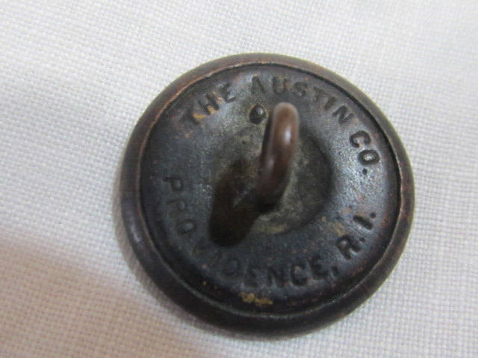 Brass Military Coat Button WWII collectible button Austin Etsy