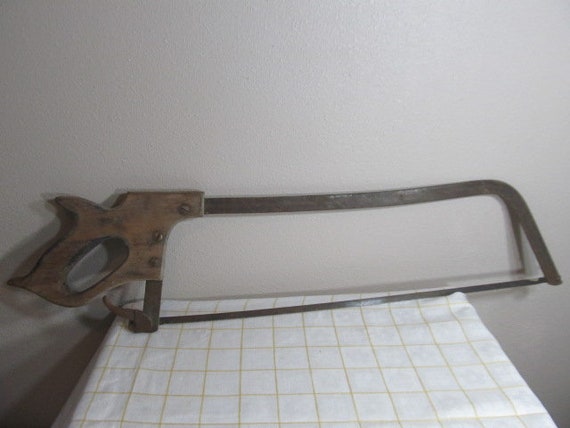 Hand Made Meat Saw Wooden Handled Meat 