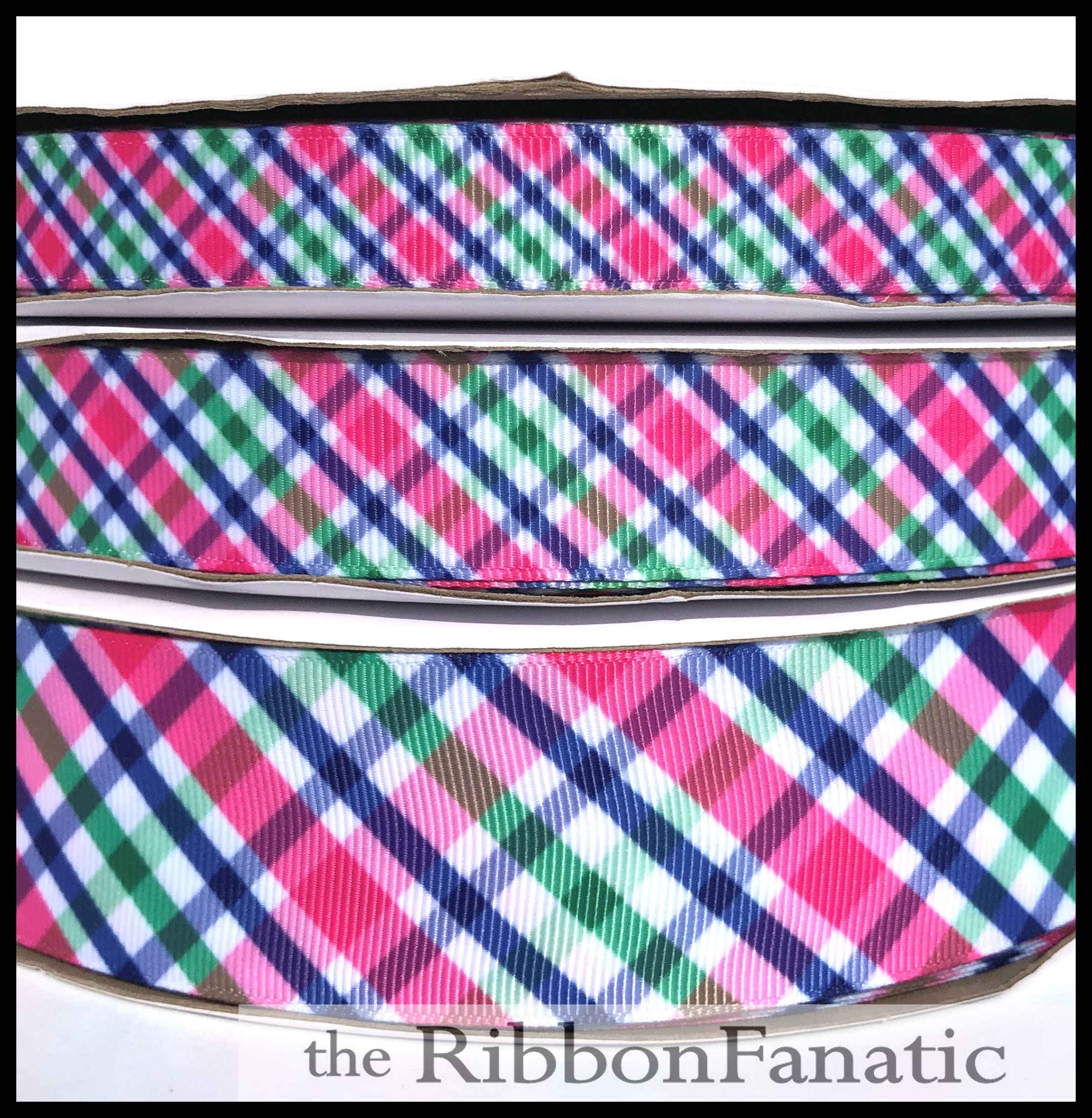 1.5 Inch Pink/Black Paris Grosgrain Ribbon - 5 Yard Roll For Crafts & Hair Bows