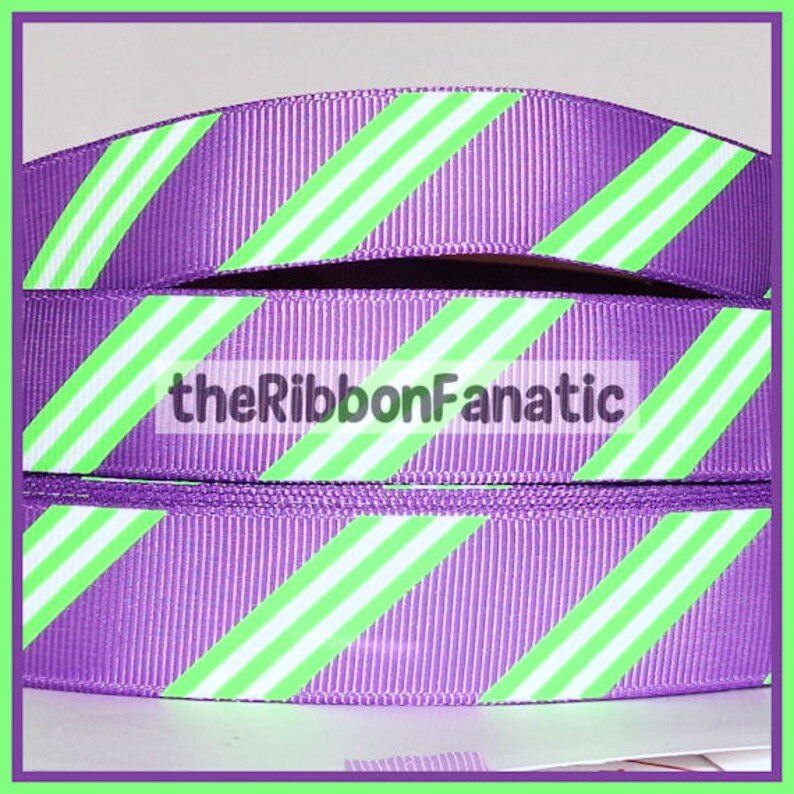 5 Yards Spring Green Pastel Yellow Lattice Diagonal Gingham Grosgrain Ribbon 7//8