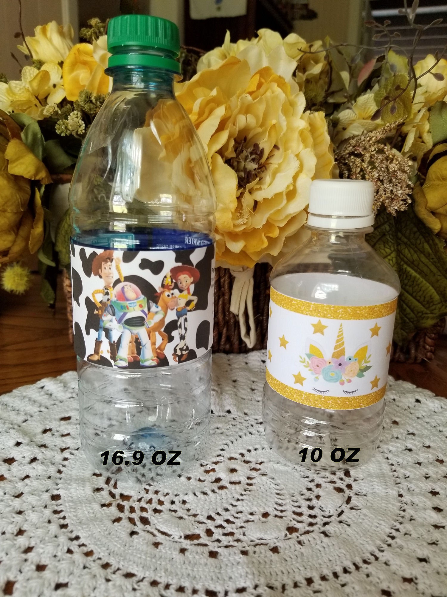 Waterproof Water bottle Labels,Capri Sun Labels Cat with Flower Crown