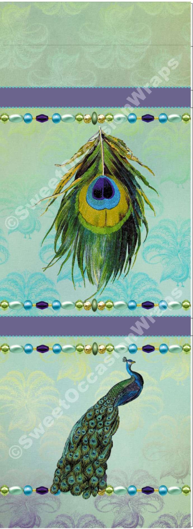 1 QTY=2 NAILFILE BOOKS Peacock Mini Nail File Matchbook