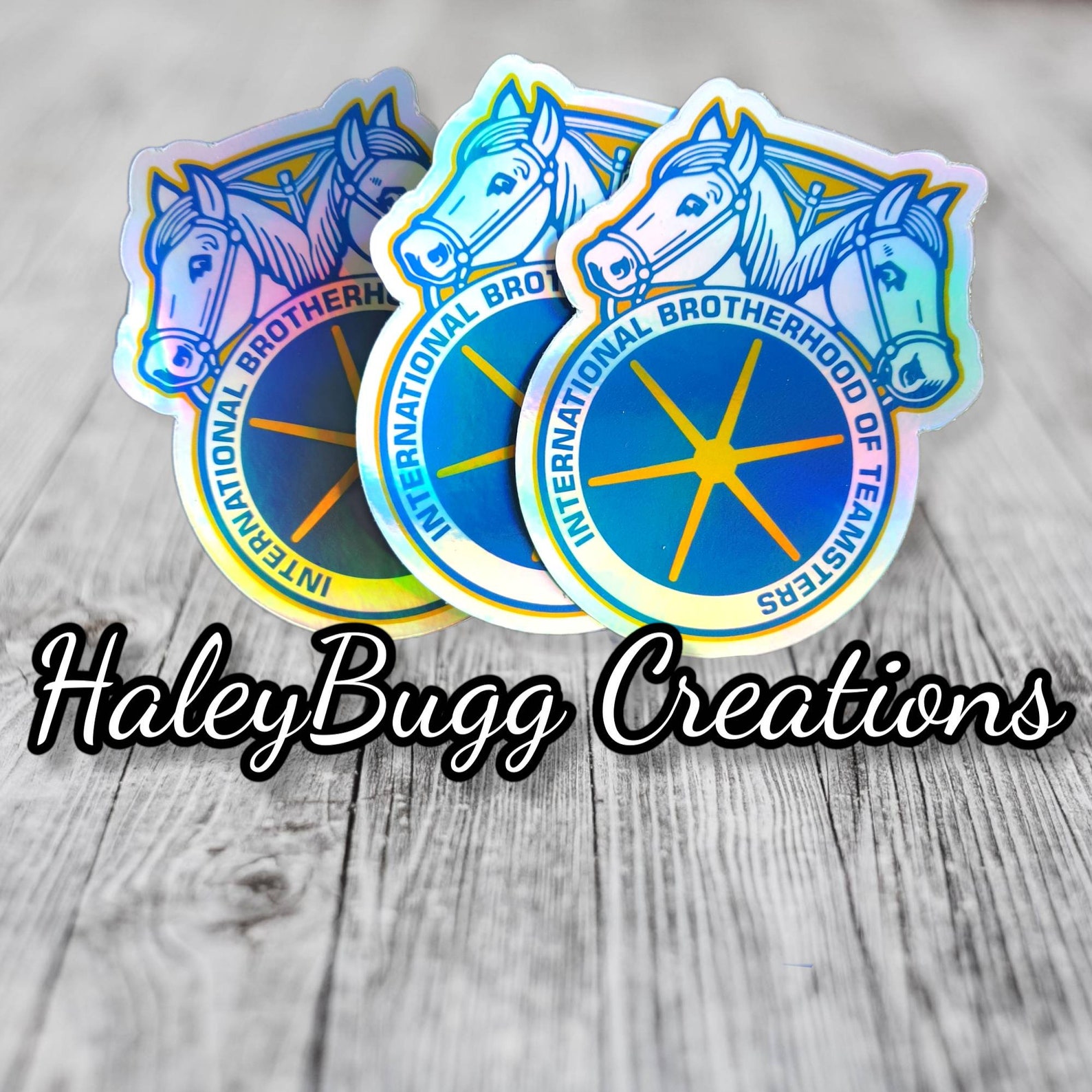 Teamster Classic Holographic Sticker Etsy
