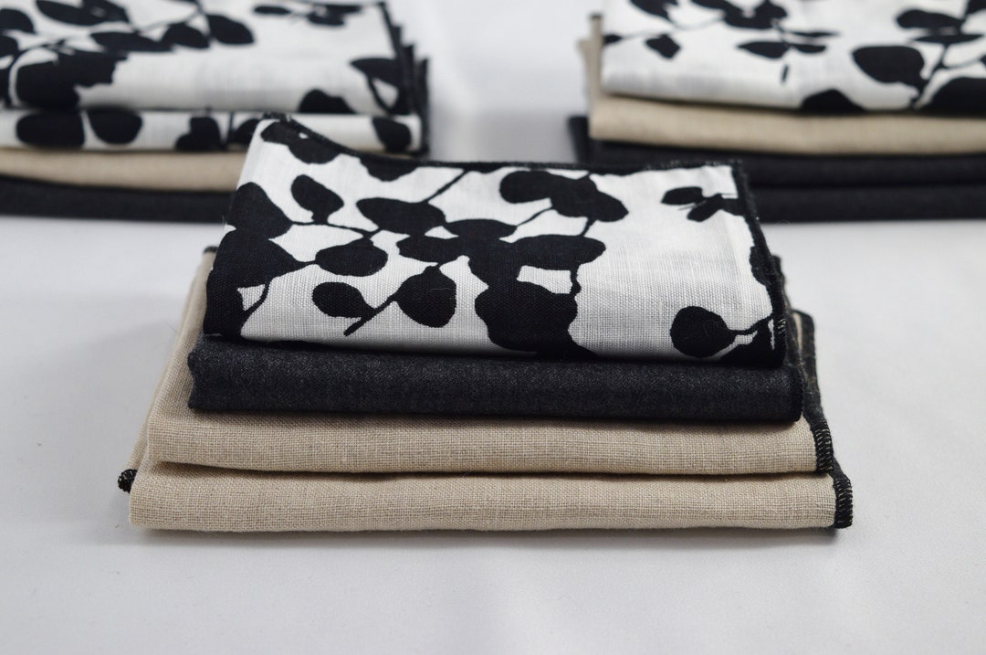 Fazzoletti Da Uomo URAQT - 12 Pezzi Cotone 35x35cm Con Motivo Scozzese Per Matrimoni E Business - Foto 3