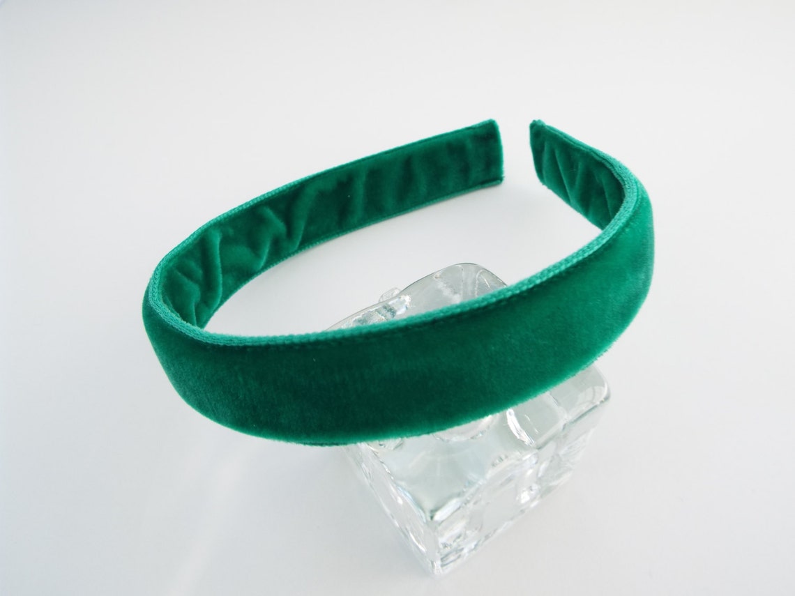 Green Velvet Headband Etsy