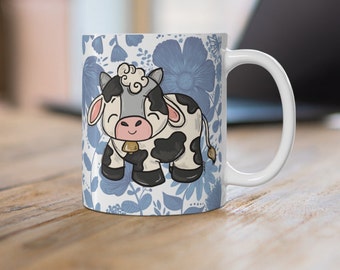 Cow Coffee Mug, Country decor, Cow Girl, Teacher's Gift, Mother's Day, Milk and Cookies, Dairy farm, Tea, Cute Cow Gifts, hot chocolate