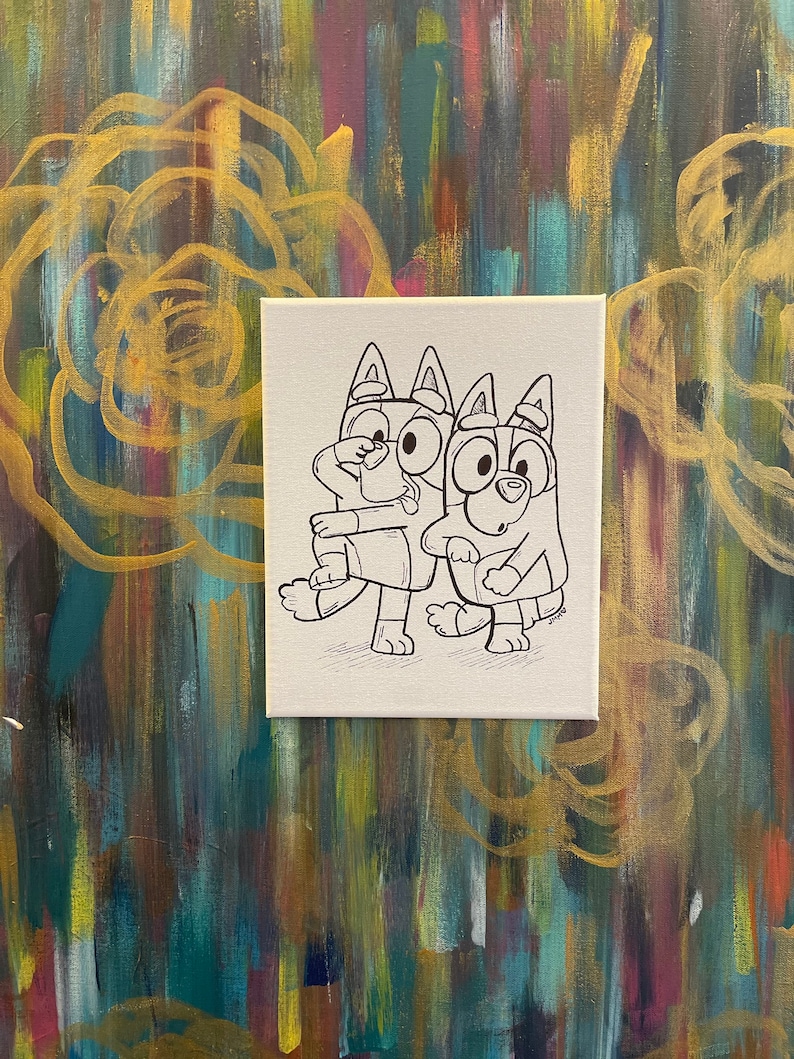 Art Kits for Kids BLUEY Inspired Painting Kit Party Favor Etsy Hong Kong