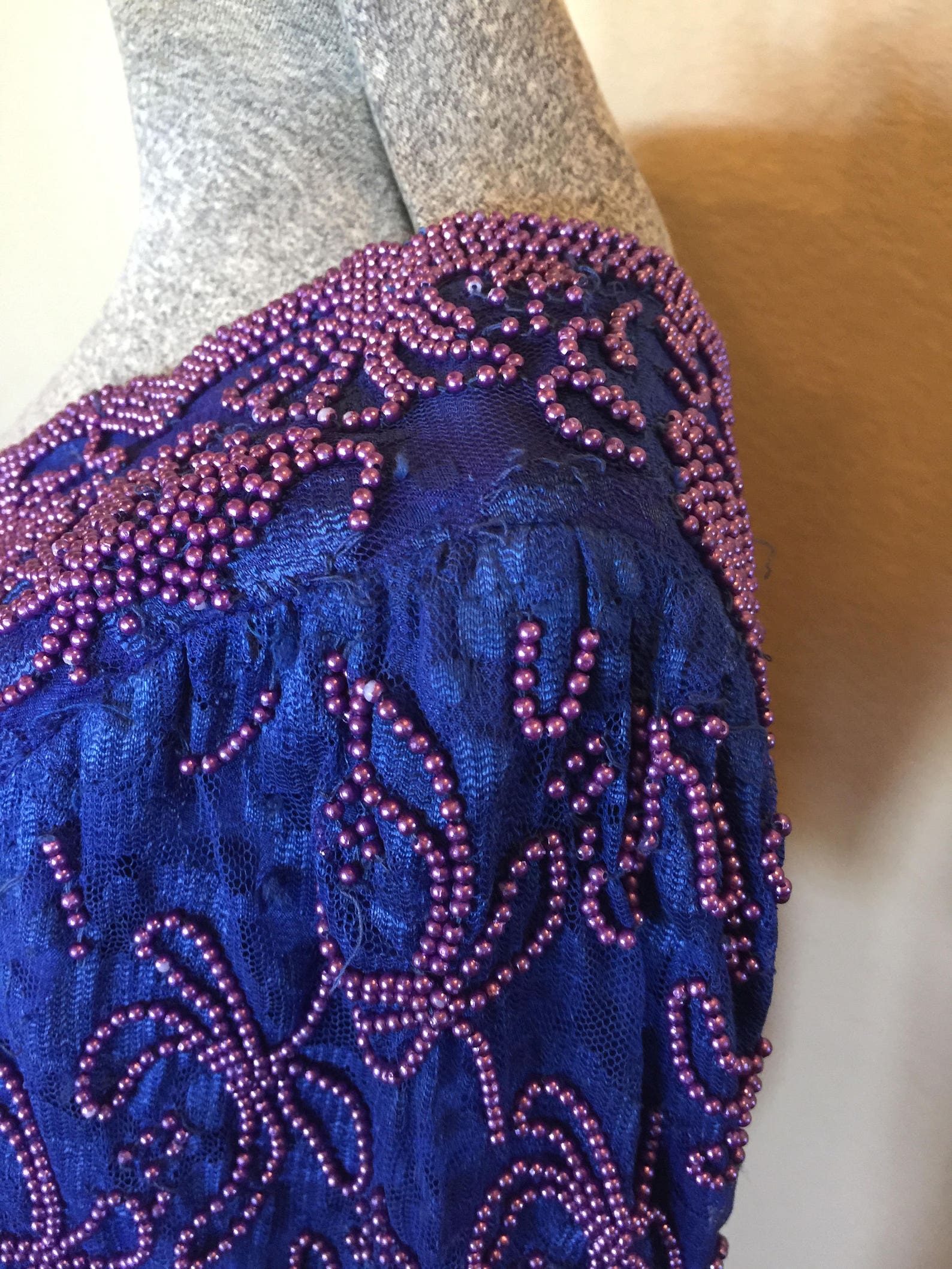 hand beaded cocktail dress