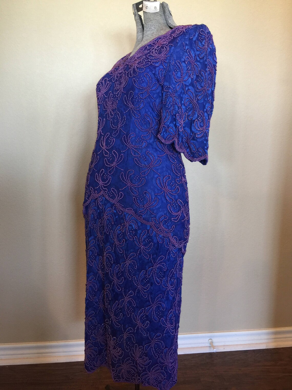 hand beaded cocktail dress