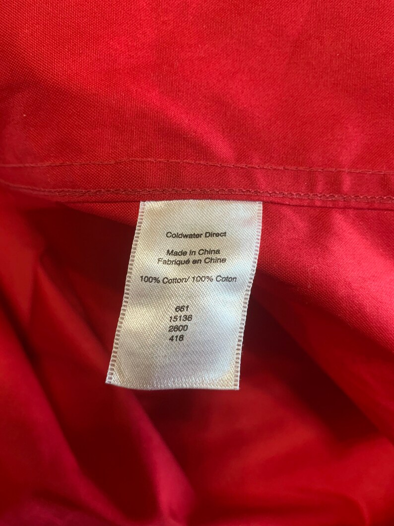 Coldwater Creek Blouse Ladies Size 18 Red Candy Canes