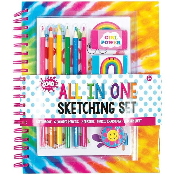 Coloring Book & 6-Color Pencil Set - Personalization Available