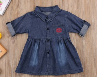 Baby jeans frock clearance